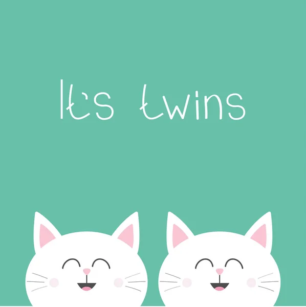 Twins koty płaskie designe — Wektor stockowy