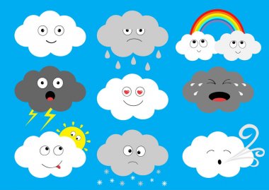 Bulut emoji Icon set  