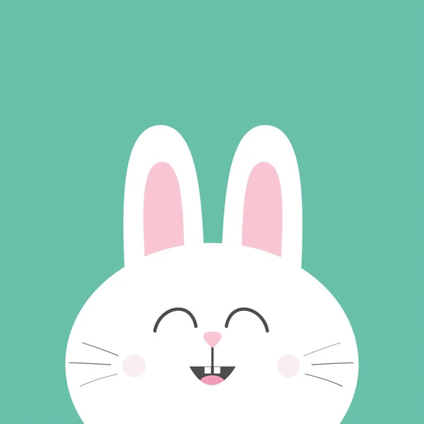 Conejo sonriente con orejas largas — Vector de stock