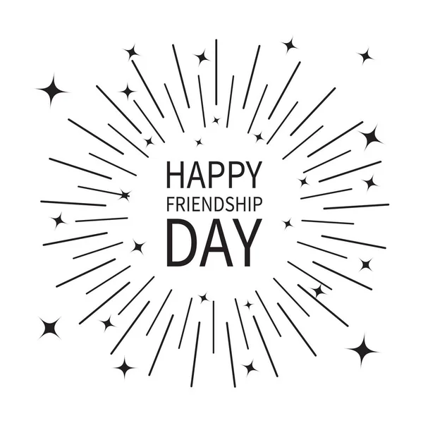 Happy Friendship Day lettering — Stock Vector