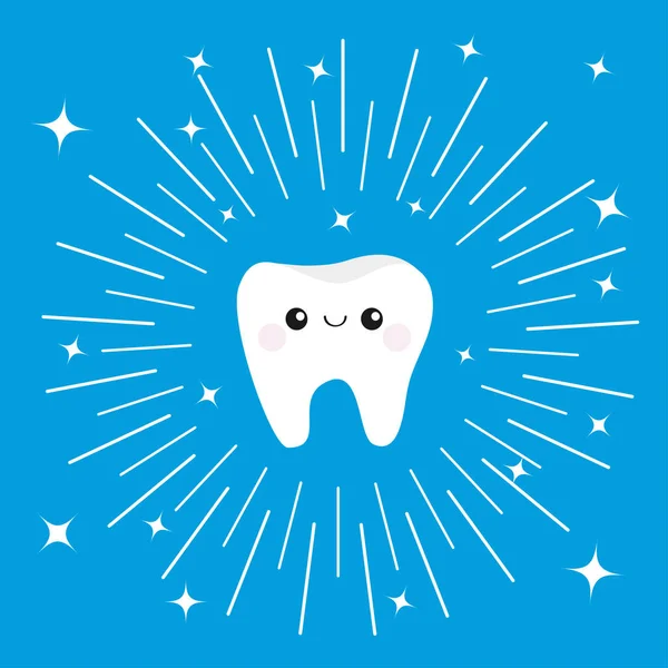 Gesunder weißer Zahn — Stockvektor