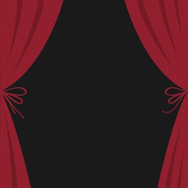 red silk stage theater curtain