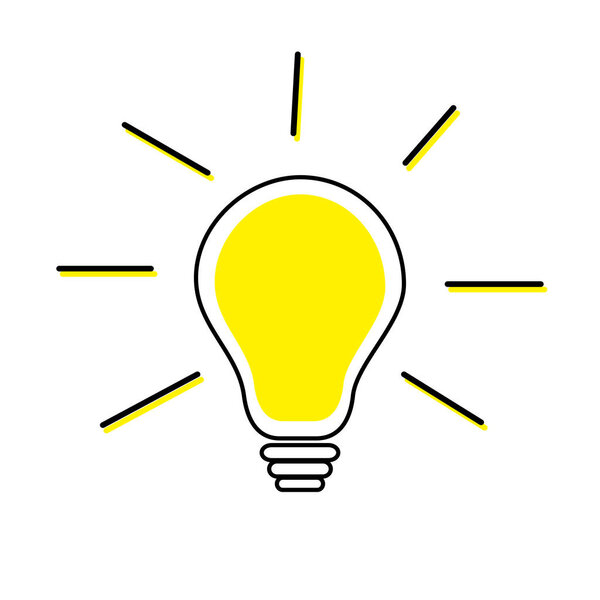 Yellow color light bulb 