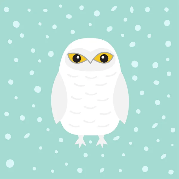 Hibou des neiges blanc . — Image vectorielle