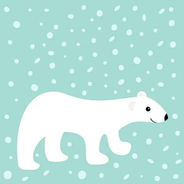 Ourson blanc polaire arctique . — Image vectorielle