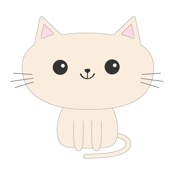 Милий кіт значок — стоковий вектор