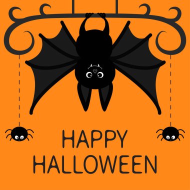 Mutlu Cadılar Bayramı kartı karikatür sopa ile 