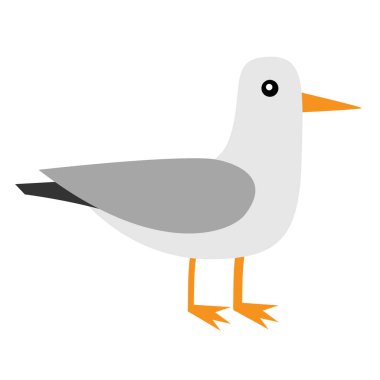 Albatros simgesi. Antarktika kuşu martı 