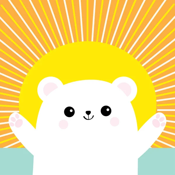 Cachorro de oso blanco polar — Vector de stock