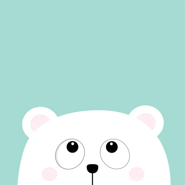흰색 작은 북극곰 새끼 — 스톡 벡터