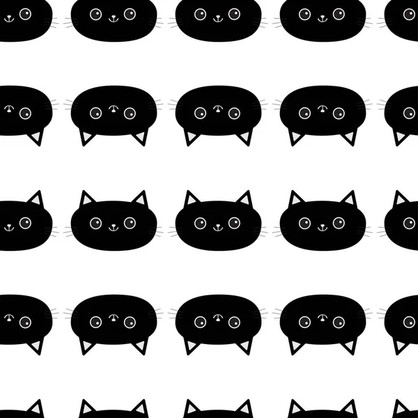 Chat noir Motif Sans couture  . — Image vectorielle