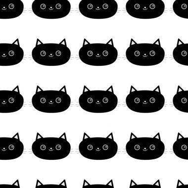 Catsline desen sorunsuz siyah.