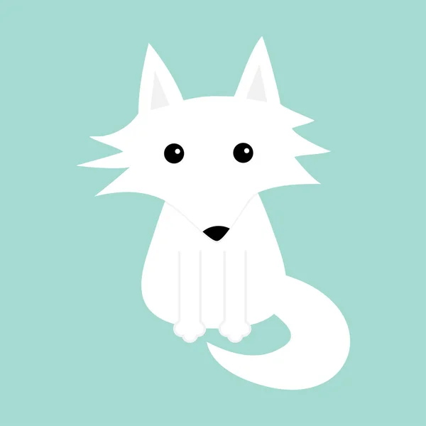 White fox. Polar wolf. — Stockvector