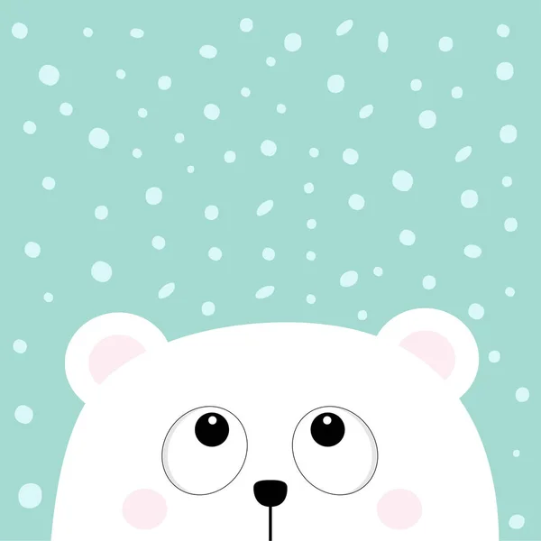Polární bílá malá malé medvídě — Stockový vektor