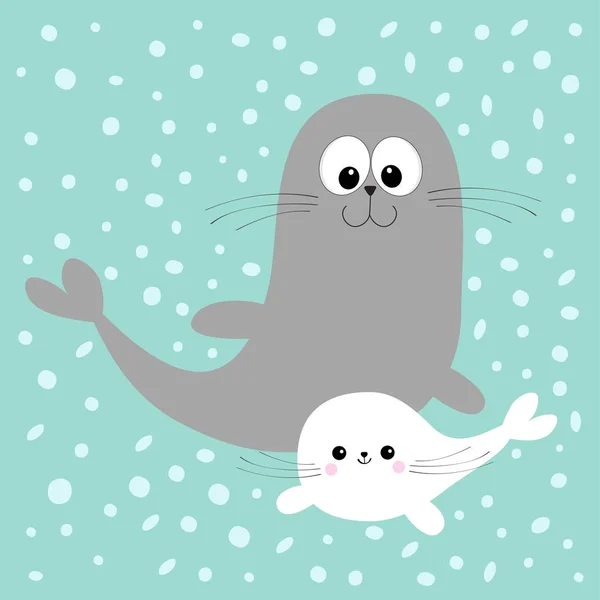 Leone marino. Arpa cucciolo di foca . — Vettoriale Stock