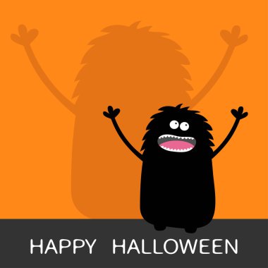 Canavar siluet çığlık