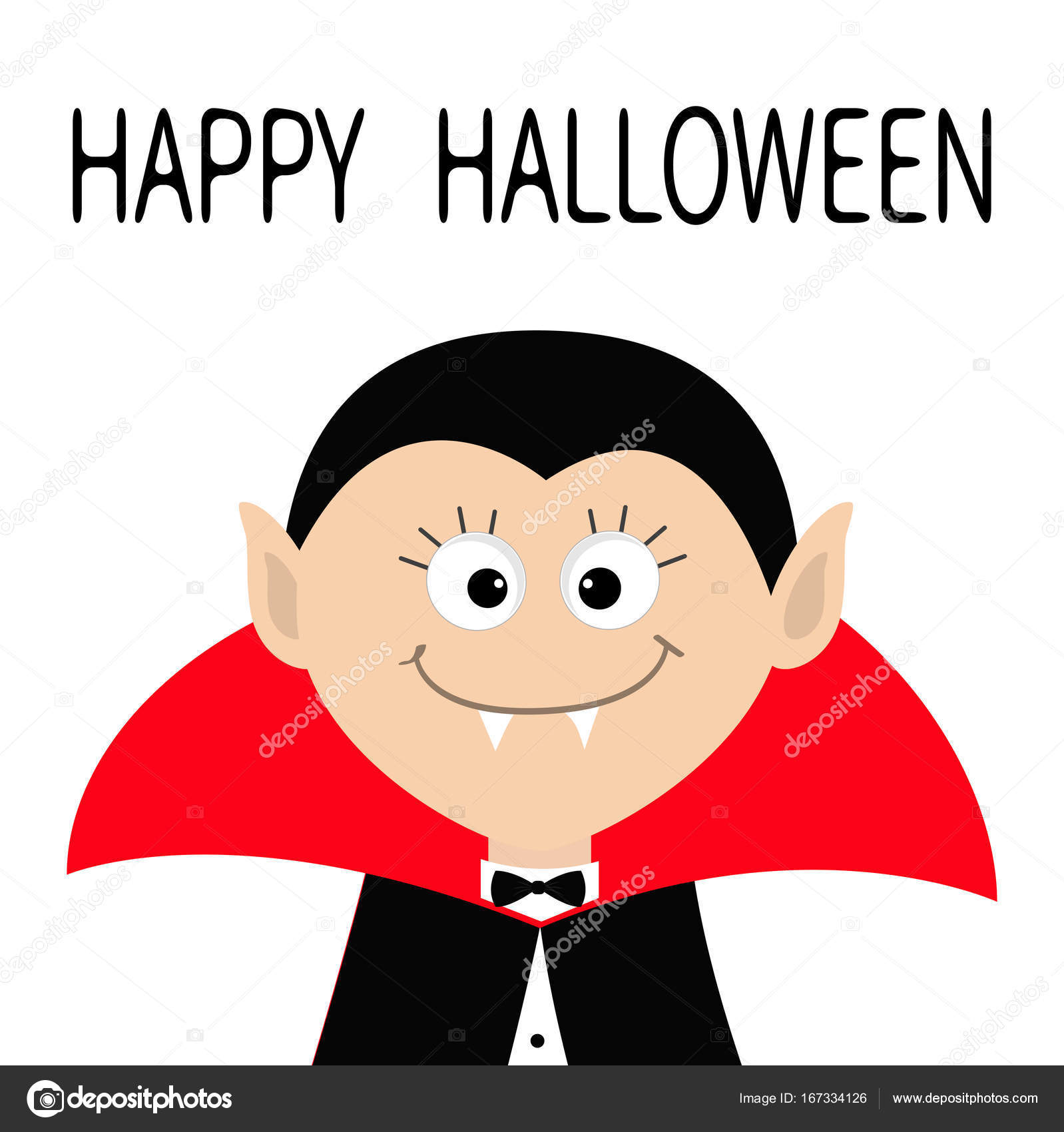 Lindo vampiro de dibujos animados Vector de stock #167334126 de  ©worldofvector, image size:962x1024