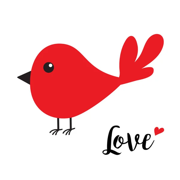 Uccello rosso del fumetto — Vettoriale Stock