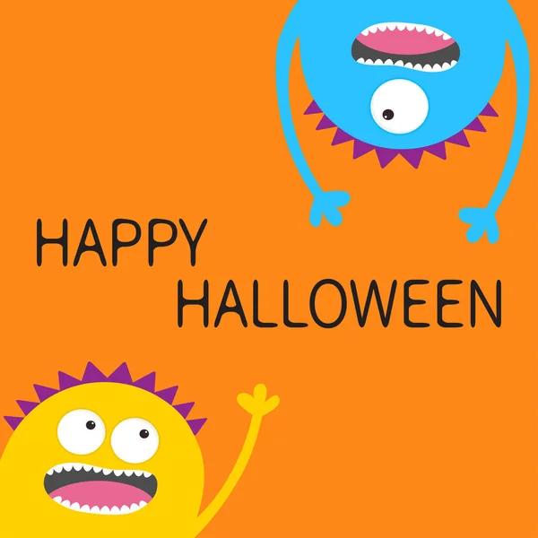 Happy halloween adresskortsmallen — Stock vektor