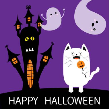 Mutlu Cadılar Bayramı kartı şablonu