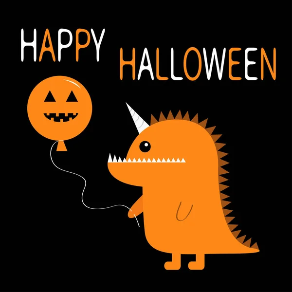 Happy Halloween-kort med monster — Stock vektor