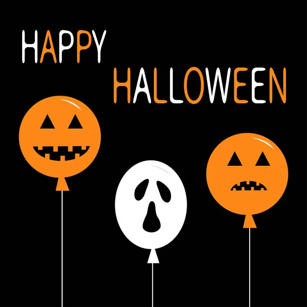 Happy halloween adresskortsmallen — Stock vektor