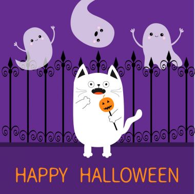 Mutlu Cadılar Bayramı kartı şablonu