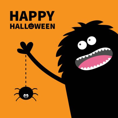 Mutlu Cadılar Bayramı kartı ile canavar