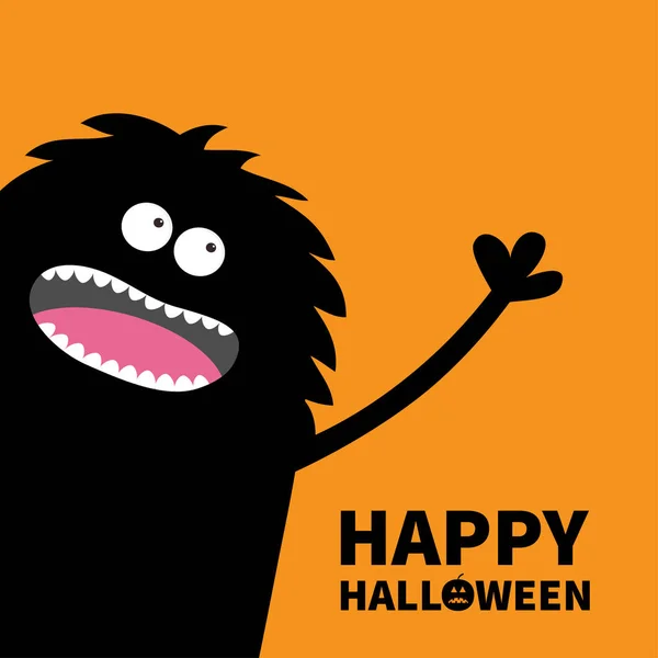 Fröhliche Halloween-Karte mit Monster — Stockvektor