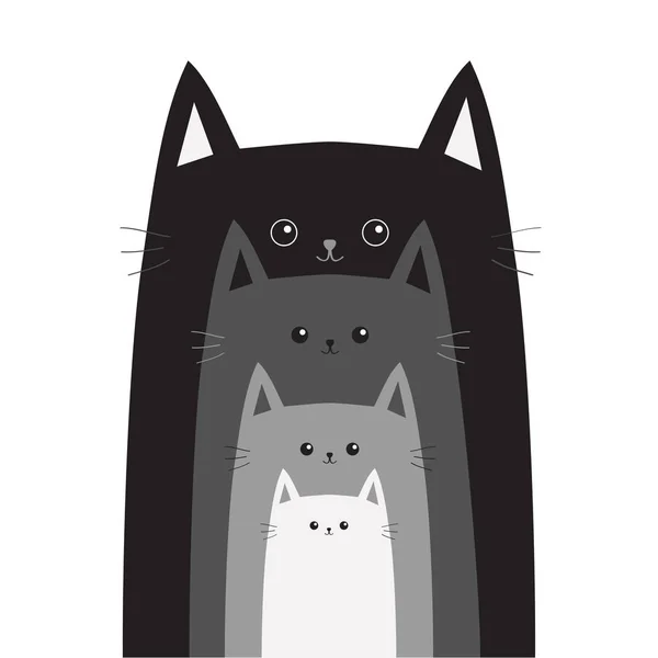 不同的猫科动物卡 — 图库矢量图片