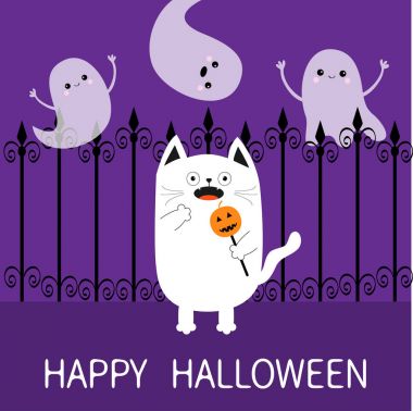 Mutlu Cadılar Bayramı kartı şablonu