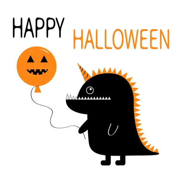 Happy Halloween card with monster — Stock Vector