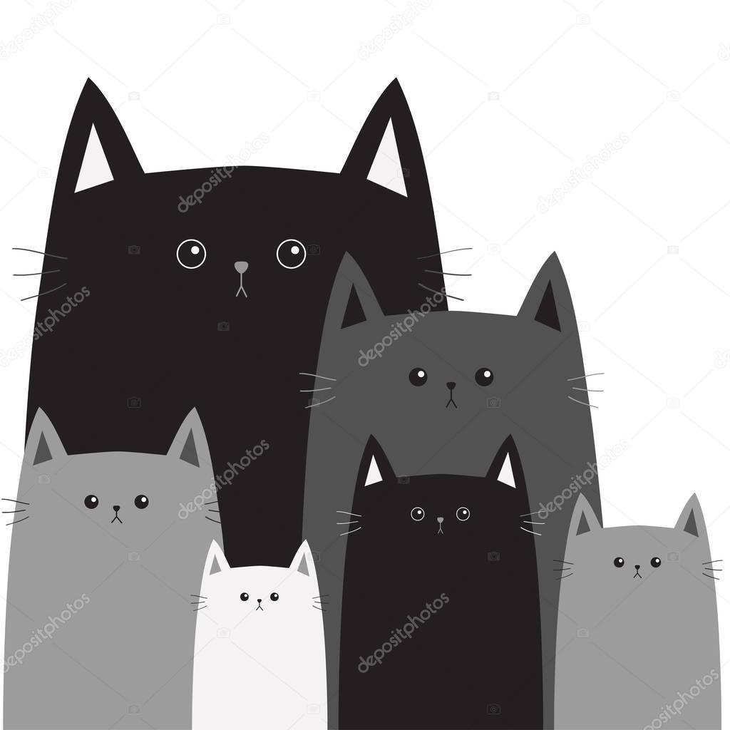 Cute cat family 