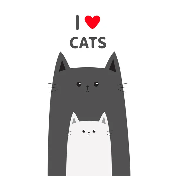 Koty kotów kreskówka w wierszu — Wektor stockowy