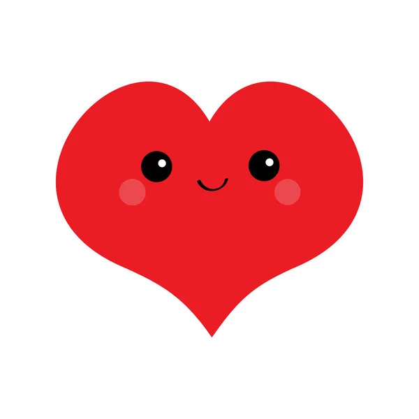 Karaktär av roliga rött hjärta ansikte — Stock vektor