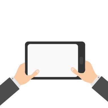 adam ellerini tutarak Tablet