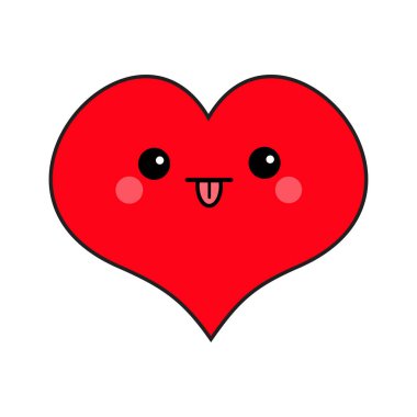 Karikatür kırmızı kalpli kartı şablonu