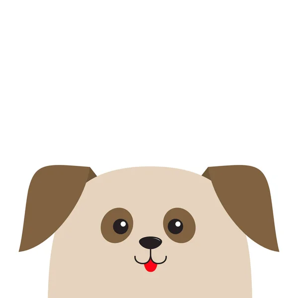 Cabeza de cachorro de dibujos animados — Vector de stock