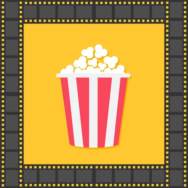 Cartel de cine con palomitas de maíz — Vector de stock