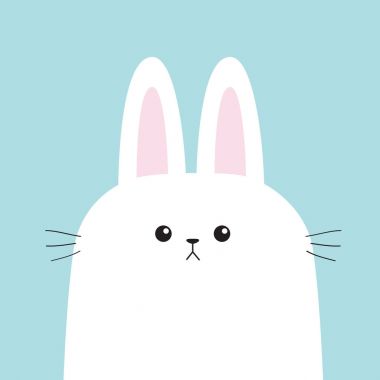 Beyaz çizgi film bunny 