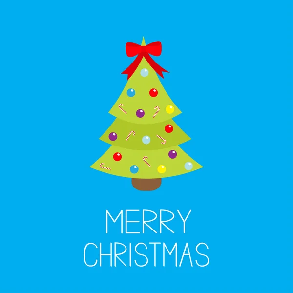 Neşeli Noel köknar-ağaç simgesiyle — Stok Vektör