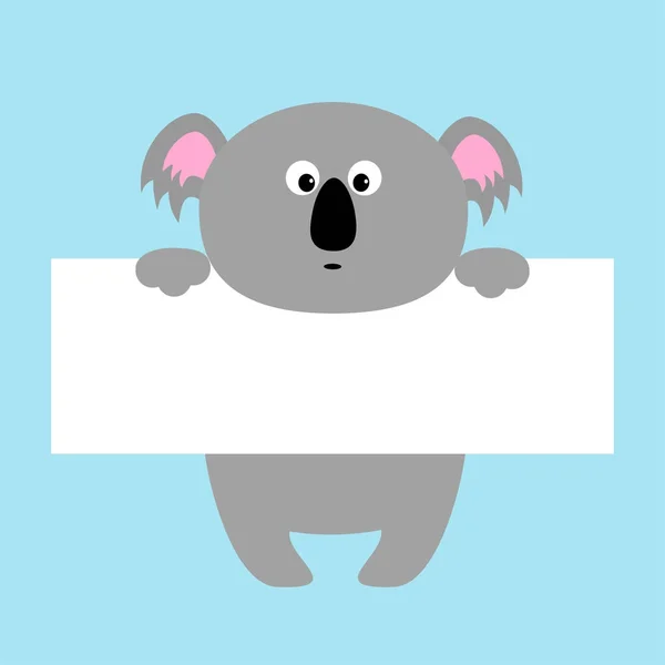 Смешная коала висит на бумажной доске — стоковый вектор