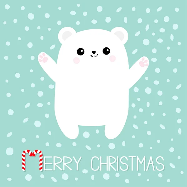 快乐圣诞贺卡与熊 — 图库矢量图片
