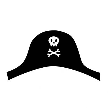 Korsan siyah şapka simgesi 