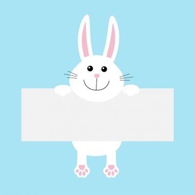 Kağıt üzerinde asılı tavşan tavşan