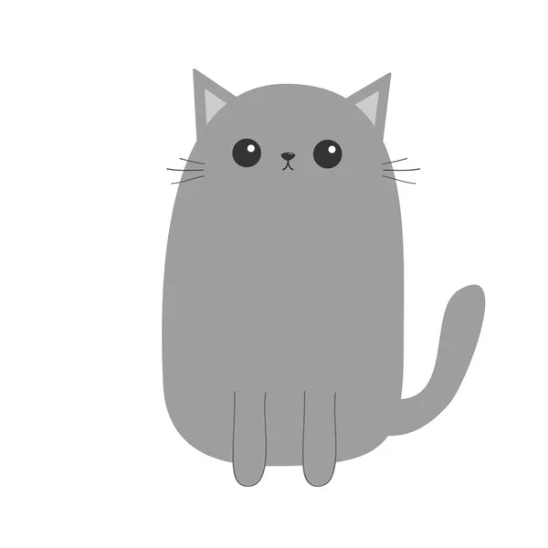 Lindo personaje de dibujos animados gatito — Vector de stock