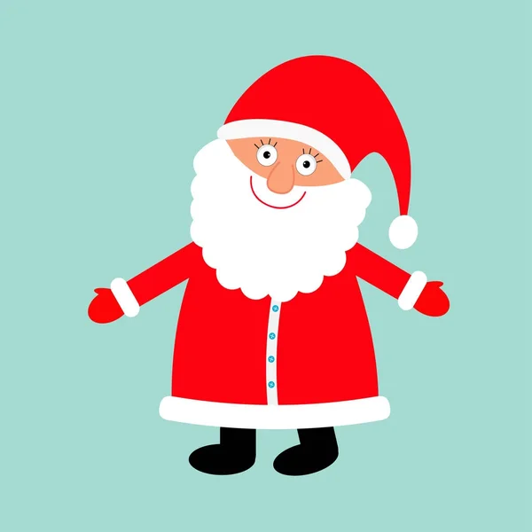 Santa Claus wearing red hat — Stock Vector