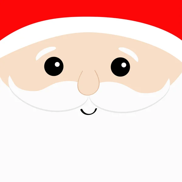 Santa Claus big head face. — Stock Vector
