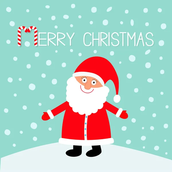 Santa Claus wearing red hat — Stock Vector