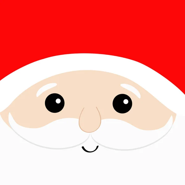 Santa Claus big head face. — Stock Vector